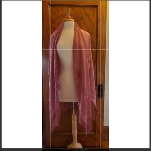 🍂🍁🍂David & Young fringe shawl-layer,year round, accessories, one size, boho.